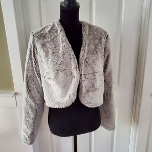 Faux Fur Bolero Cropped Jacket coat